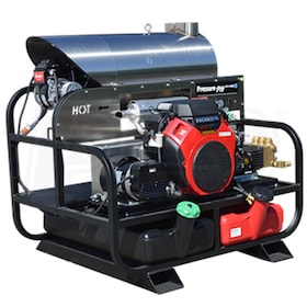 View Pressure-Pro Professional 4000 PSI (Gas - Hot Water) Belt-Drive Skid Pressure Washer w/ Generator, General Pump & Electric Start Honda GX660 Engine