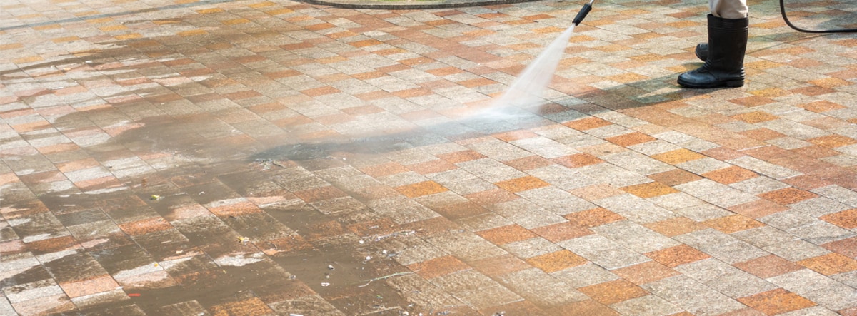 Pressure Washing Brick Patios and Walkways