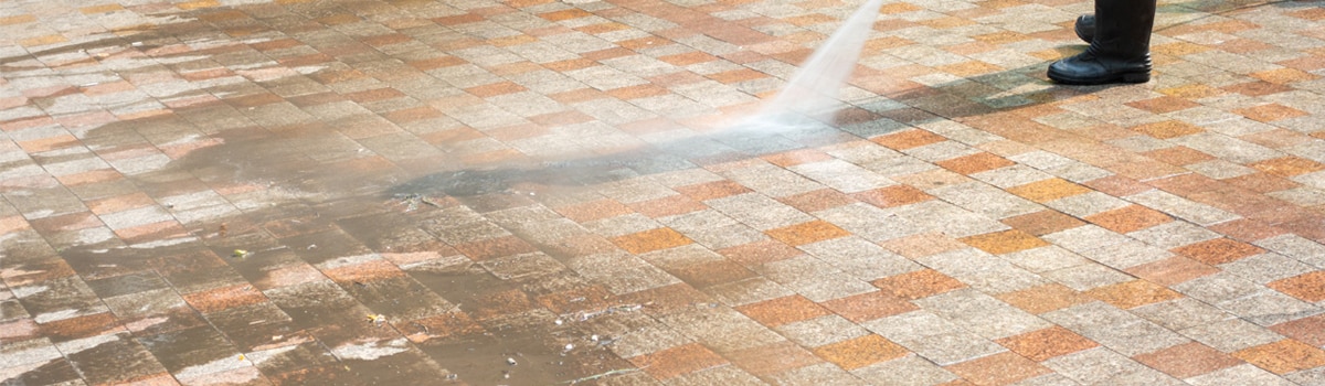Pressure Washing Brick Patios and Walkways