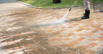 Pressure Washing Brick Patios and Walkways