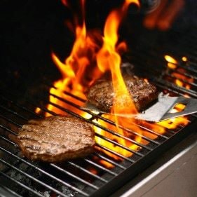 Making Burgers on a BBQ Grill