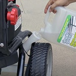 Applying Detergent to Pressure Washer