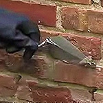 Patch Mortar on Brick Wall