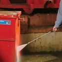 Power Washing Garbage Can