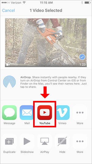 Upload to YouTube