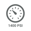 1400 PSI Hot Water Power Washers Graphic