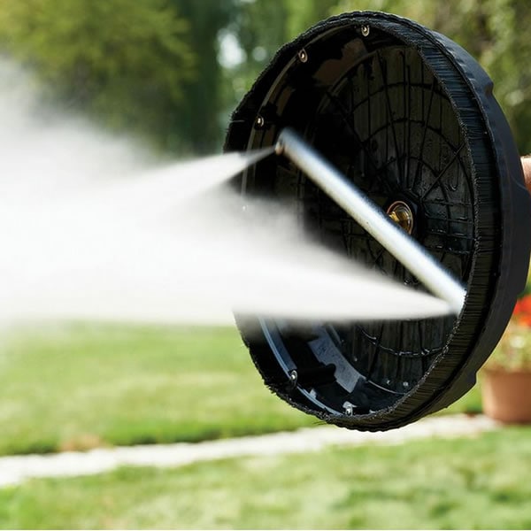 Underside of a Surface Cleaner Being Used