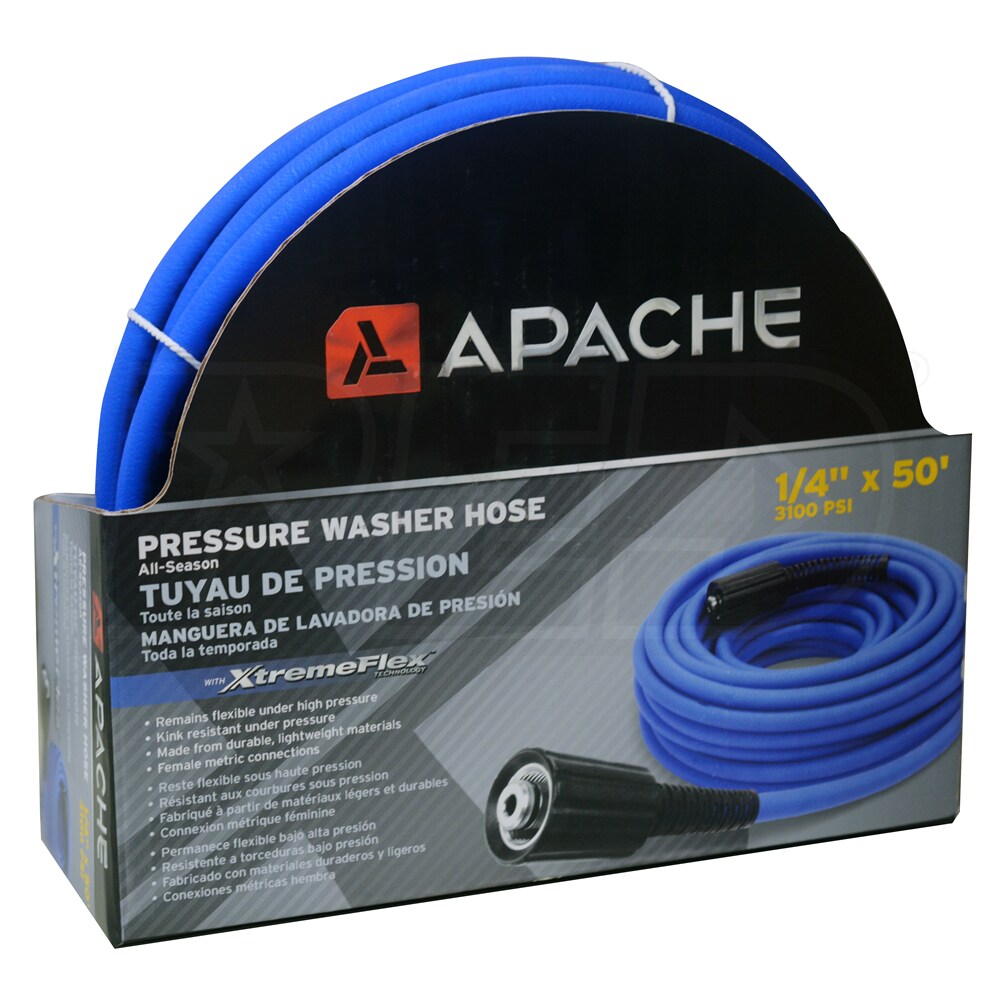 Apache Hose 10085585 Apache 50Foot 1/4Inch 3100 PSI XtremeFlex High