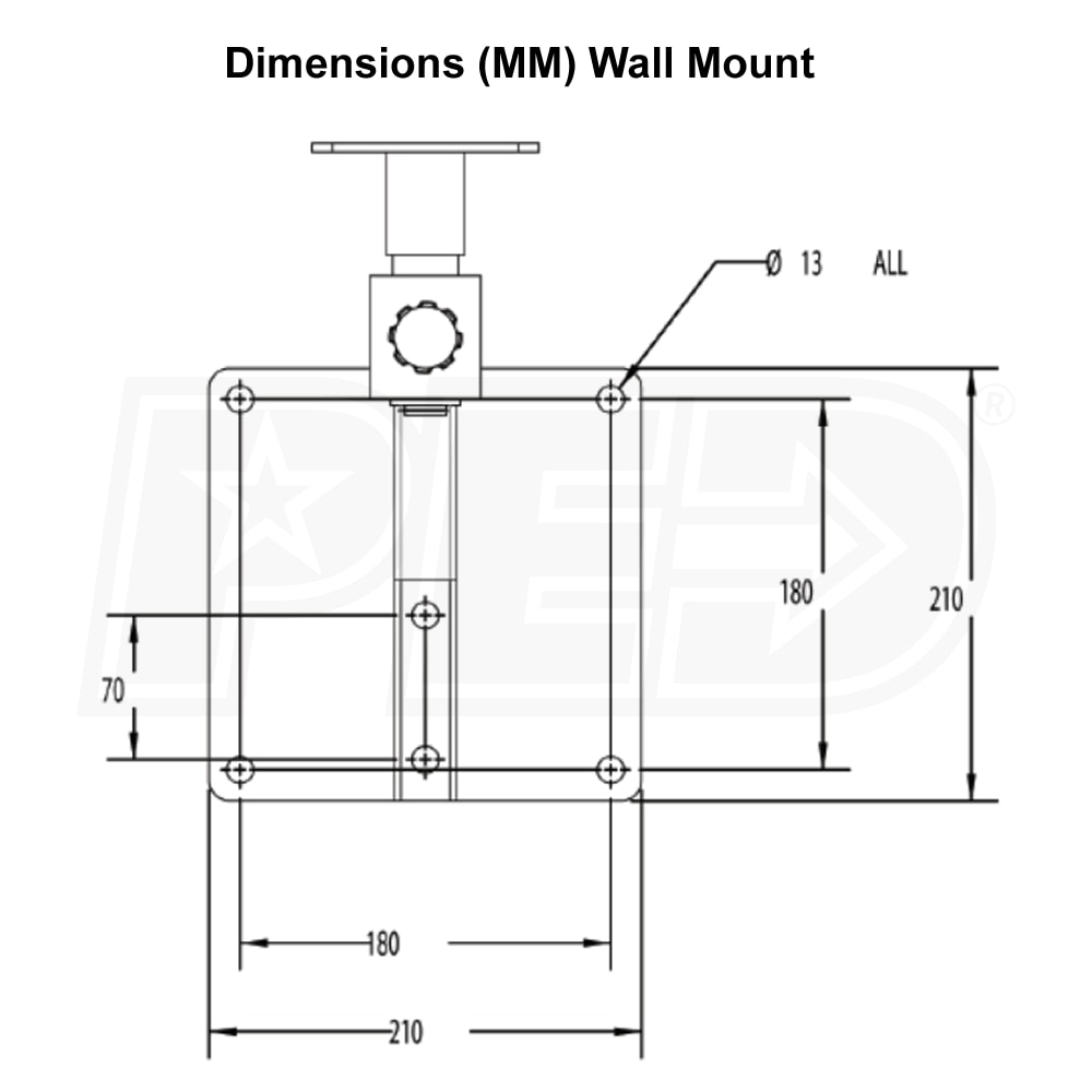 General Pump 2100379 Hose Reel Swivel Mount Bracket