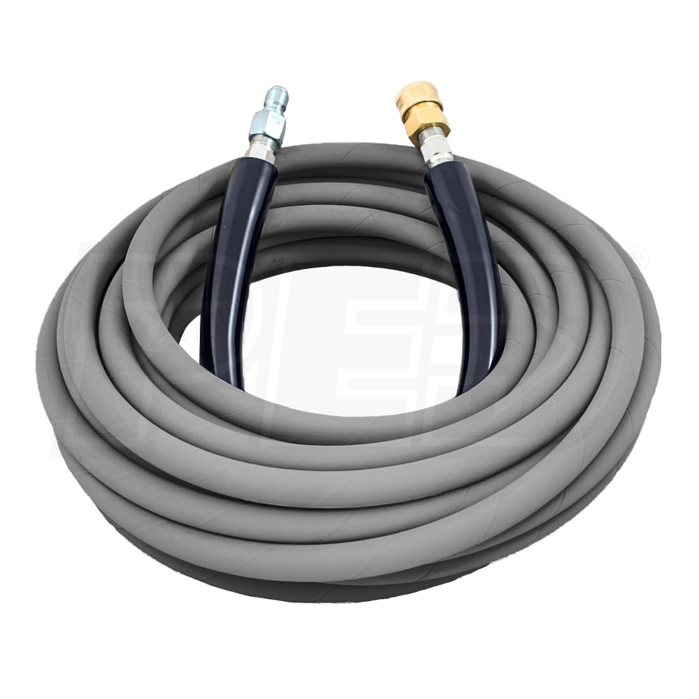 Hot Water Non Marking Gray Pressure Washer Hose 50' w/o Couplers 6000 PSI 