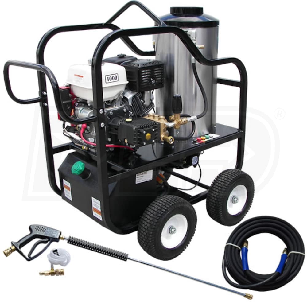 Pressure-Pro 4012-10A 4000 PSI (Gas - Hot Water) Pressure Washer w/ Electric Start Honda Engine 