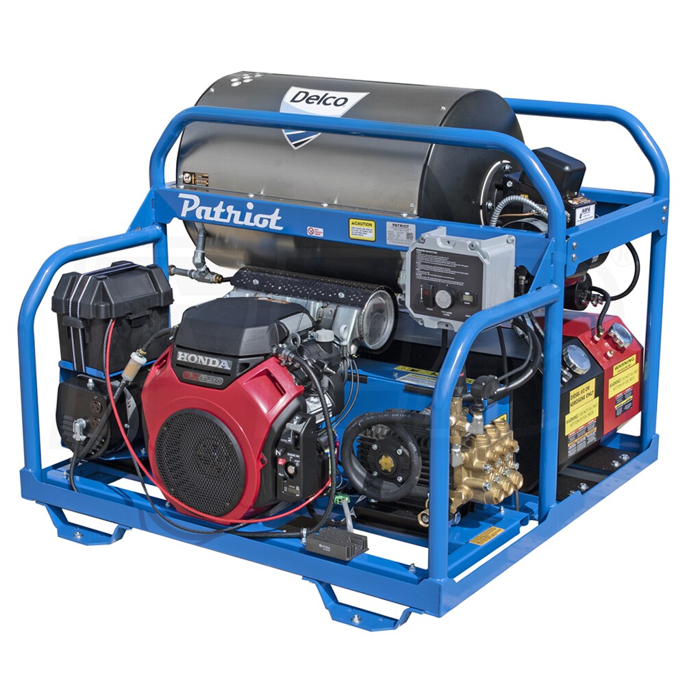 生活家電 炊飯器 Delco Patriot 3000 PSI (Gas - Hot Water) Skid Pressure Washer w/ Generator,  General Pump & Honda GX690 Engine