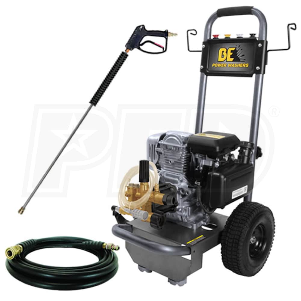 BE Power Equipment B275HAS BE 2700 PSI Gas Cold Water Pressure Washer w AR Pump Honda GC160 Engine