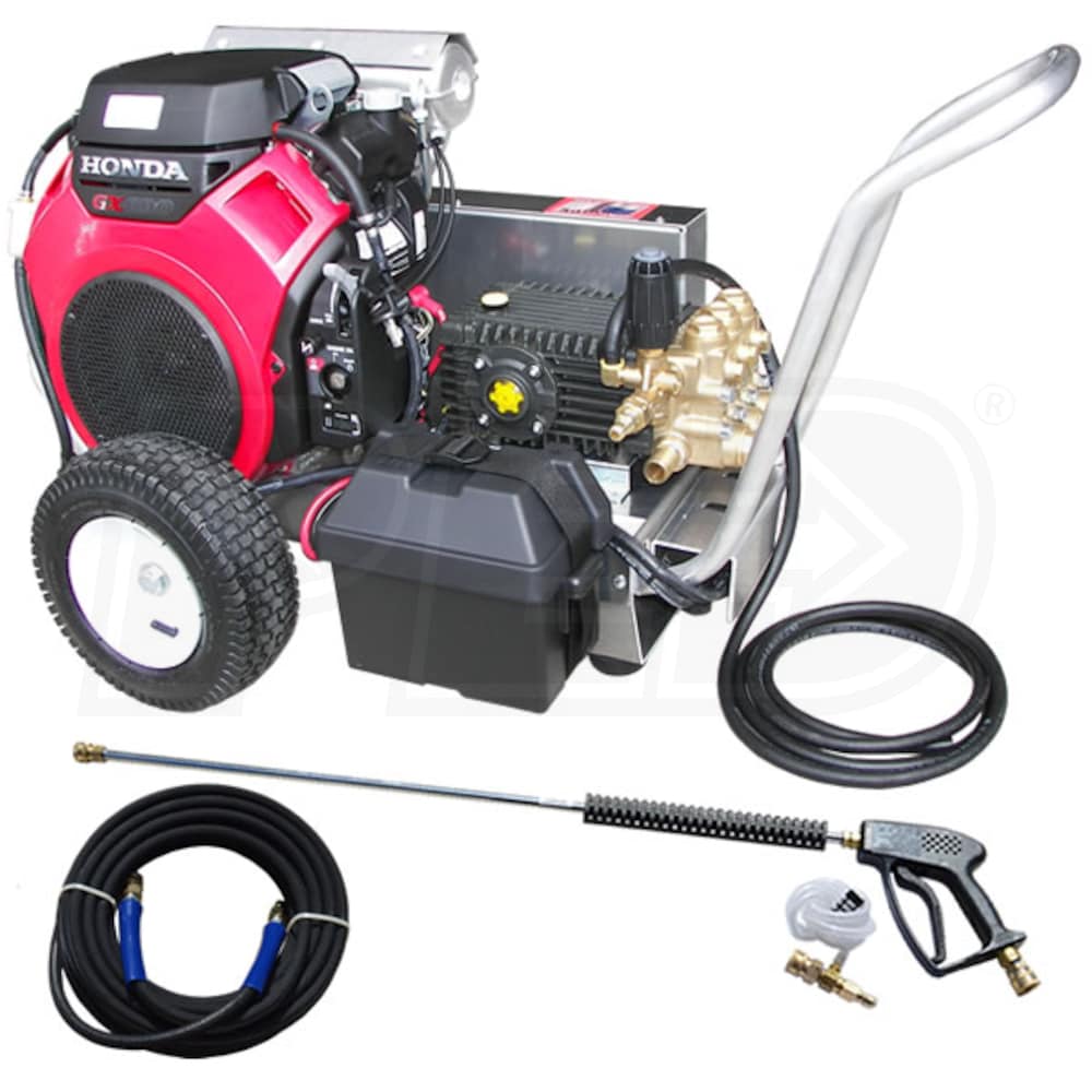 3500 PSI 8 GPM Cold Pressure Washer - Honda GX690 - Belt Drive General Pump  - Pressure Pro SVB8035HGEA406