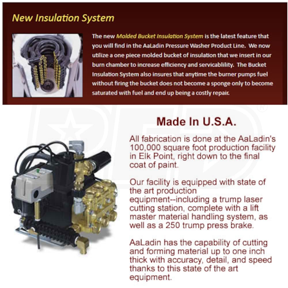 AaLadin 41425 Professional 2500 GasHot Water Pressure Washer w/ Honda