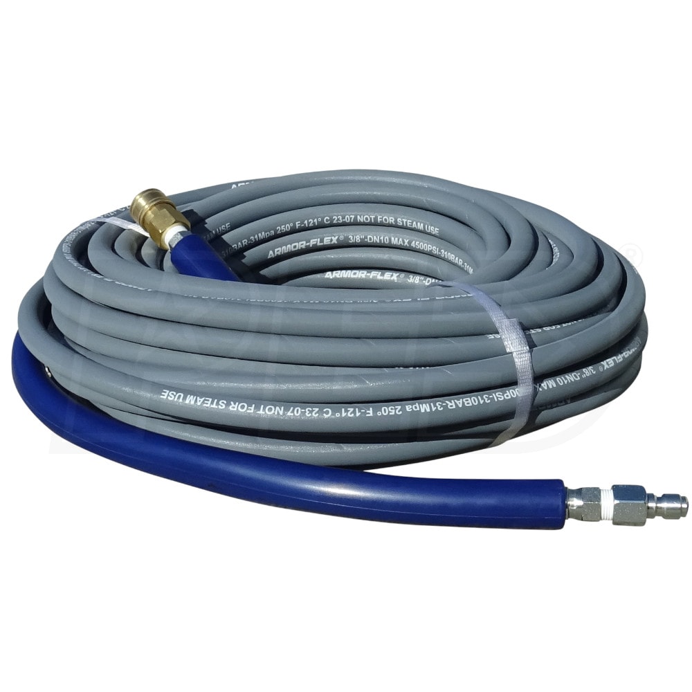 Pressure-Pro CHA0501GB 50-Foot 3/8-Inch 4200 PSI Gray Non-Marking High Pressure  Hose w/ Quick Connectors Hot / Cold Water