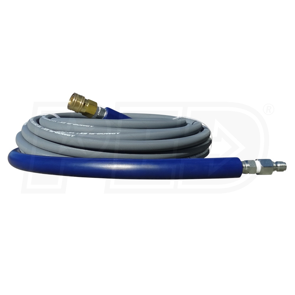 Pressure-Pro CHA1001GB 100-Foot 3/8-Inch 4200 PSI Gray Non-Marking High  Pressure Hose w/ Quick Connectors Hot / Cold Water