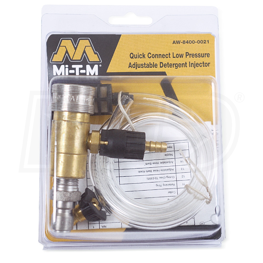 Adjustable Chemical Injector Kit for Pressure Washer, Soap Injector, 3/8  Inch Quick Connector