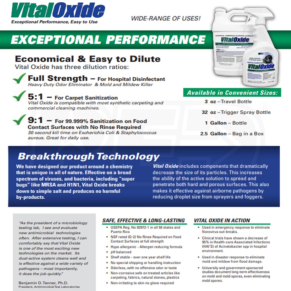 Simpson 82245 Vital Solutions Oxide Concentrate Mold Remover & Disinfectant Pressure Washer