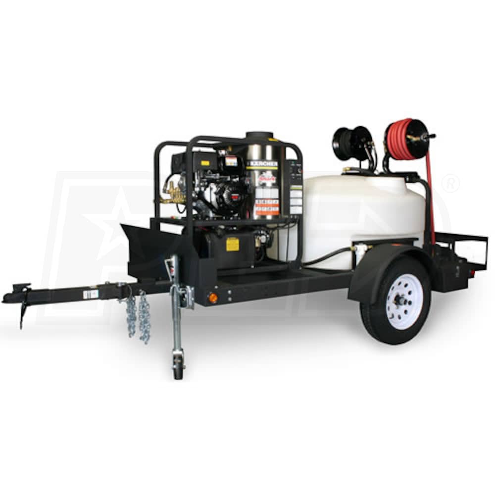 Shark TRS-2500-D Commercial 3500 PSI Gas-Hot Water Trailer ...