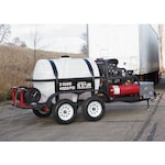 NorthStar Professional 4000 PSI (Gas - Hot Water) 2-Gun Trailer Pressure Washer