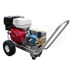 Pressure-Pro Professional 3500 PSI (Gas-Cold Water) Belt-Drive Aluminum Frame Pressure Washer w/ CAT Pump & Honda Engine