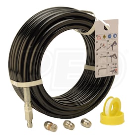 Pressure-Pro 1/4" 50-Foot Jetter Hose & 3 Nozzles Drain Cleaning Kit (5000 PSI)