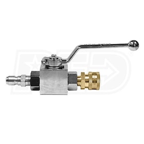 MTM Hydro 1/4" F  Chrome Plated Steel Ball Valve Kit (5500 PSI / 176°)
