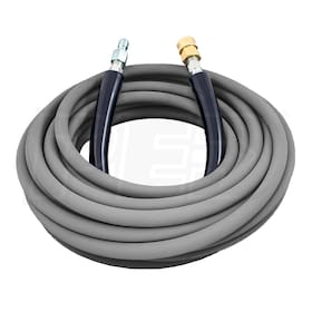 MTM Hydro Kobrajet 50-Foot (3/8") 6000 PSI Non-Marking Gray High Pressure Hose w/Quick Connectors (Hot / Cold Water)