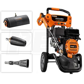 View Generac SPEEDWASH 3200 PSI (Gas - Cold Water) Pressure Washer w/ Turbo Nozzle, Soap Blaster & Power Broom