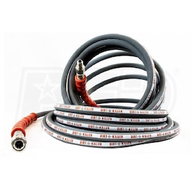 Dirt Killer 50-Foot 3/8" 4000 PSI Grey Non-Marking High Pressure Hose w/ Quick Connects (Hot/Cold Water)