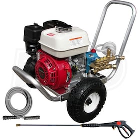 View Pressure-Pro Professional 3300 PSI (Gas Cold-Water) Aluminum Frame Pressure Washer w/ CAT Pump & Honda GX200 Engine