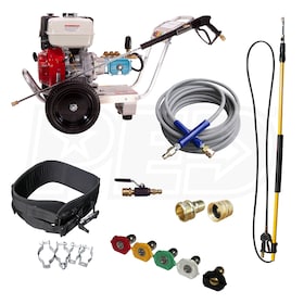 View Pressure-Pro 4000PSI Basic Start Your Own Pressure Washing Business Kit w/ Aluminum Frame, CAT Pump & Electric Start Honda GX390 Engine (47-State Compliant)