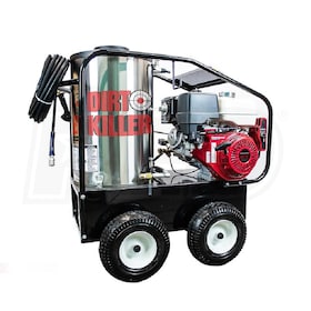 View Dirt Killer Professional 3500 PSI (Gas - Hot Water) Pressure Washer w/ Kranzle Pump & Electric Start Honda GX390 Engine