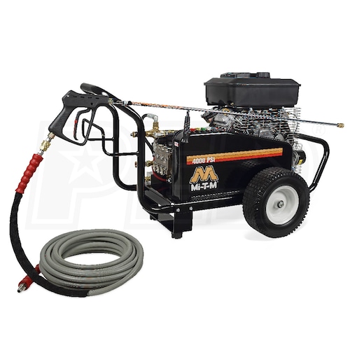 Mi-T-M CW-4004-5MV0 CW Premium Professional 4000 PSI (Gas - Cold Water) Belt-Drive Pressure Washer w/ General Pump & Electric Start Vanguard Engine