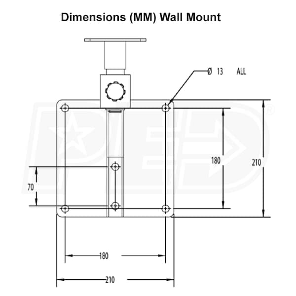 General Pump 2100379 Hose Reel Swivel Mount Bracket