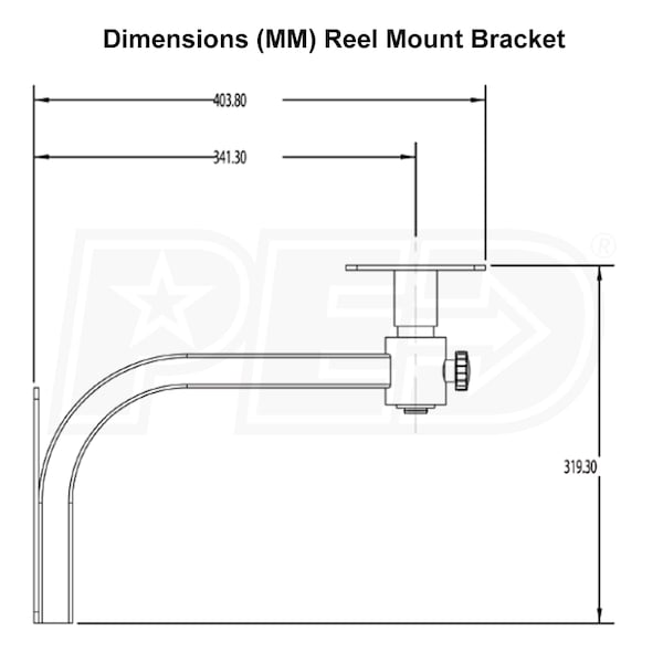 General Pump 2100379 Hose Reel Swivel Mount Bracket