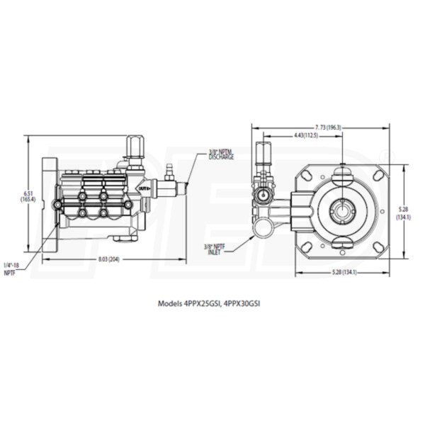 Cat Pumps 4PPX25GSI-SD