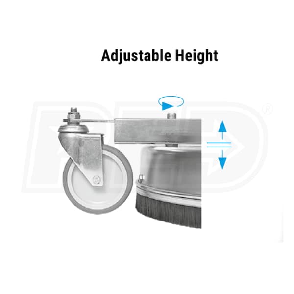 Mosmatic TUW-520 21 Stainless Steel Undercarriage Cleaner with 2x 1/8  Rotor Arms