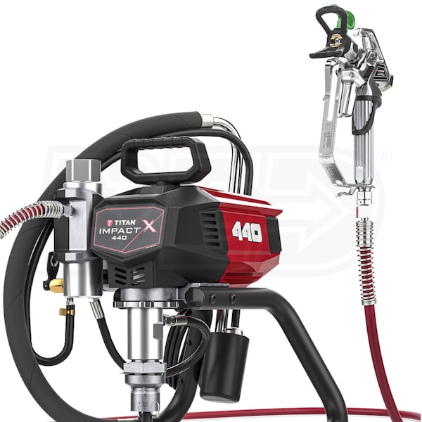 Titan Impact 440 3300 PSI 0.54 GPM Electric Skid Airless Sprayer Skid w Gun Hose Tip