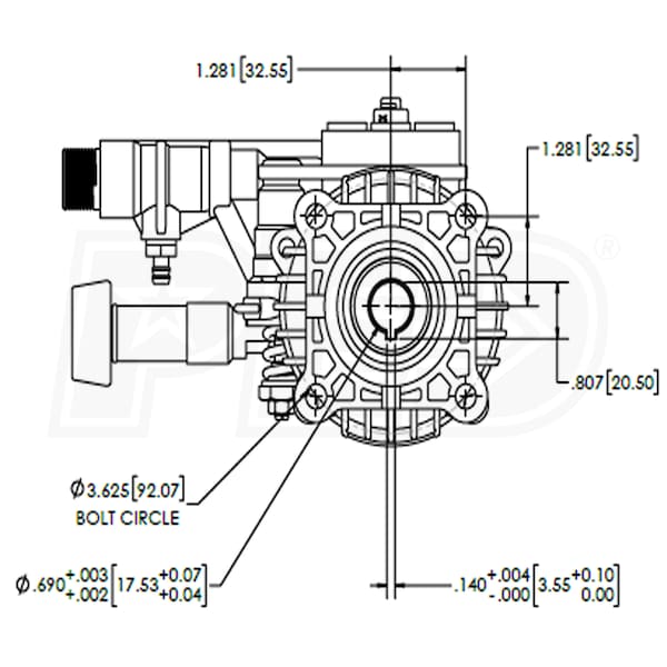 OEM Technologies 90028 Fully Plumbed 3000 PSI 2.4 GPM Horizontal Axial