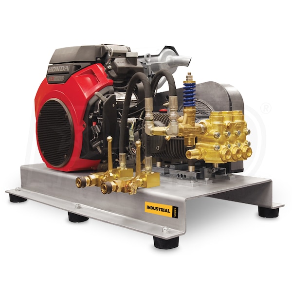 BE Power Equipment CD 3024HTEBCOM BE Professional 3000 PSI Gas Cold Water Bare Skid Mount Pressure Washer w Comet Pump Electric Start Honda GX 690 Engine