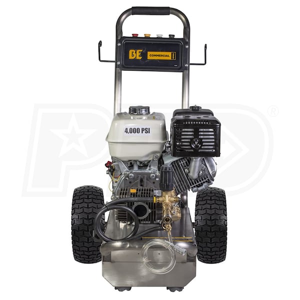 BE Professional 4000 PSI (Gas - Cold Water) Pressure Washer w/ SS Frame,  Comet Pump & Honda GX390 Engine