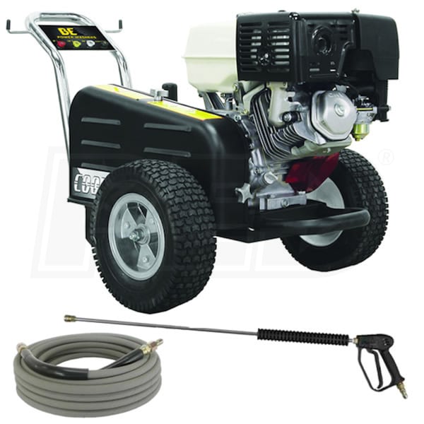 BE Power Equipment X 3513HWBGENCD BE Professional 3500 PSI Belt Drive Gas Cold Water Pressure Washer w Honda GX390 Engine