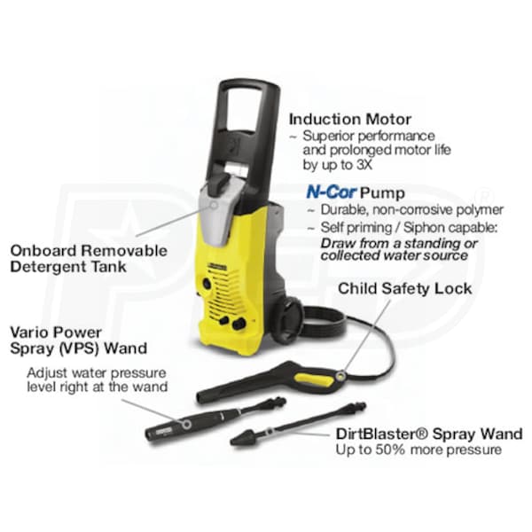 Karcher 1800 PSI (Electric-Cold Water) Pressure Washer w/ Induction Motor